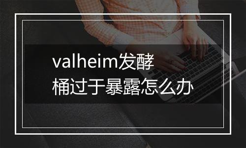 valheim发酵桶过于暴露怎么办