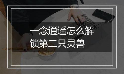 一念逍遥怎么解锁第二只灵兽