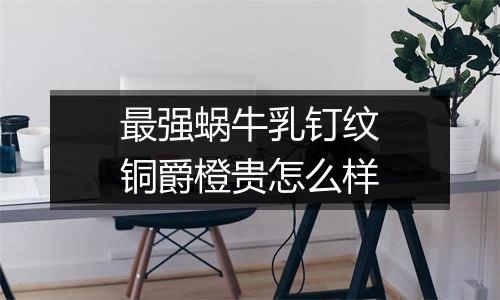 最强蜗牛乳钉纹铜爵橙贵怎么样