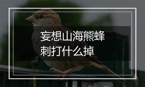 妄想山海熊蜂刺打什么掉