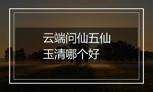 云端问仙五仙玉清哪个好