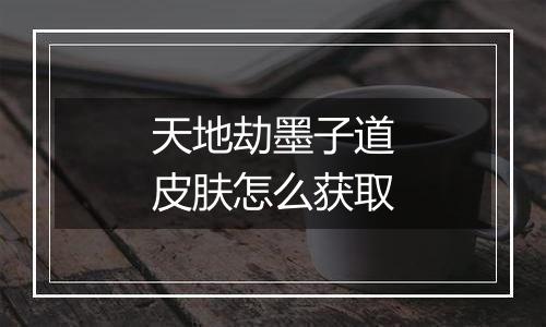 天地劫墨子道皮肤怎么获取