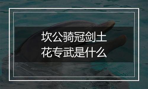 坎公骑冠剑土花专武是什么