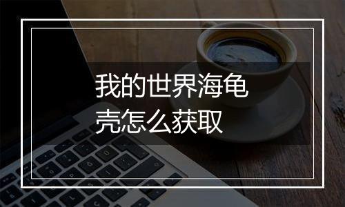 我的世界海龟壳怎么获取