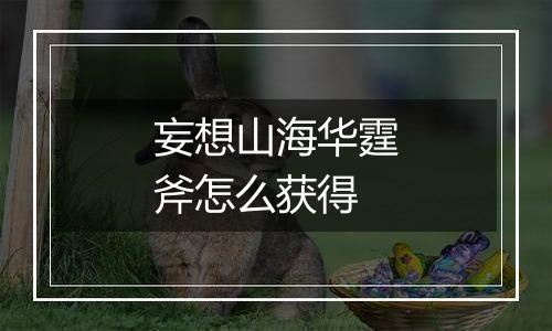 妄想山海华霆斧怎么获得