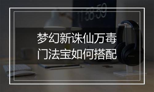 梦幻新诛仙万毒门法宝如何搭配