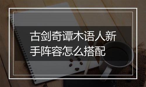 古剑奇谭木语人新手阵容怎么搭配