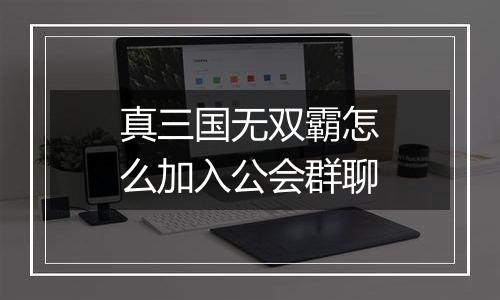 真三国无双霸怎么加入公会群聊