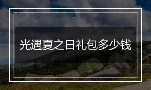 光遇夏之日礼包多少钱