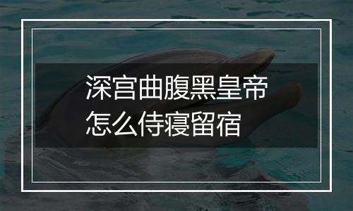 深宫曲腹黑皇帝怎么侍寝留宿