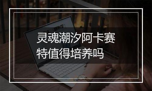 灵魂潮汐阿卡赛特值得培养吗