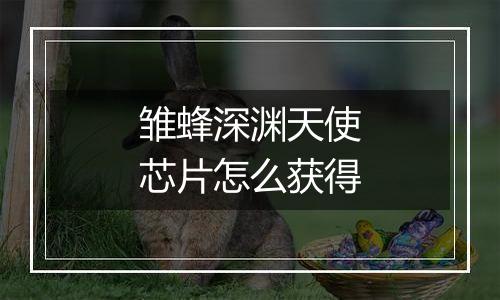 雏蜂深渊天使芯片怎么获得