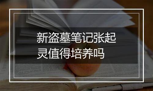 新盗墓笔记张起灵值得培养吗