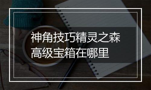 神角技巧精灵之森高级宝箱在哪里