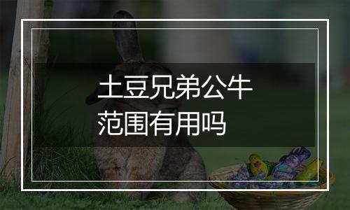 土豆兄弟公牛范围有用吗