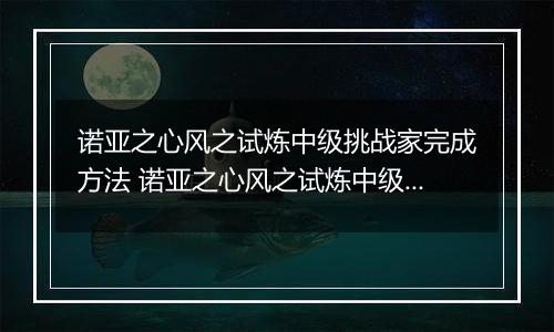 诺亚之心风之试炼中级挑战家完成方法 诺亚之心风之试炼中级挑战家怎么过