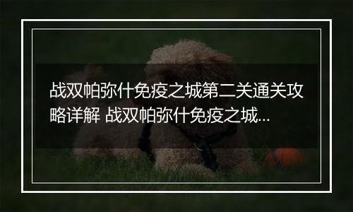 战双帕弥什免疫之城第二关通关攻略详解 战双帕弥什免疫之城第二关怎么过