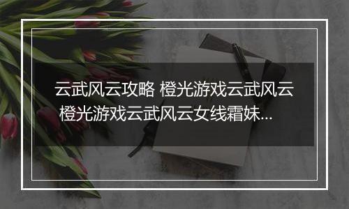 云武风云攻略 橙光游戏云武风云 橙光游戏云武风云女线霜妹开局攻略