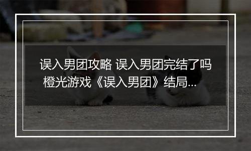 误入男团攻略 误入男团完结了吗 橙光游戏《误入男团》结局攻略