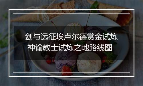 剑与远征埃卢尔德赏金试炼 神谕教士试炼之地路线图