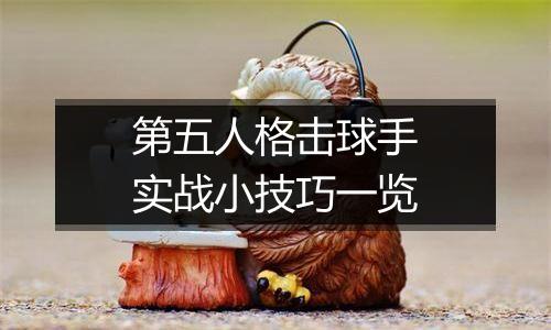 第五人格击球手实战小技巧一览