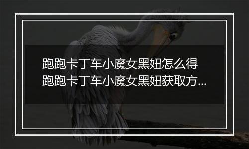 跑跑卡丁车小魔女黑妞怎么得  跑跑卡丁车小魔女黑妞获取方法