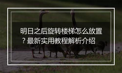 明日之后旋转楼梯怎么放置？最新实用教程解析介绍