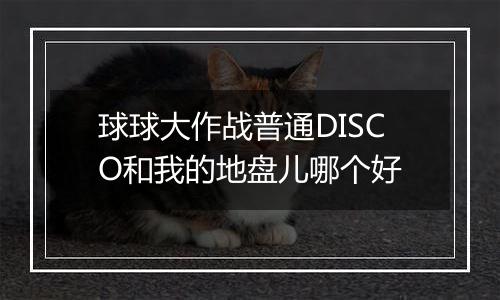 球球大作战普通DISCO和我的地盘儿哪个好