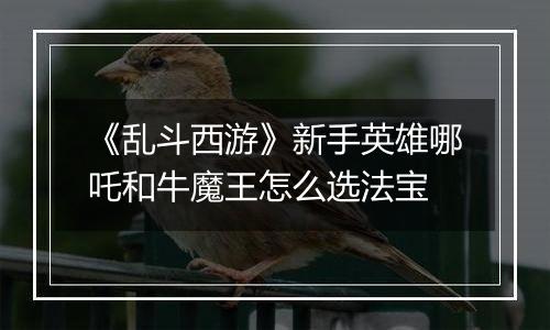 《乱斗西游》新手英雄哪吒和牛魔王怎么选法宝