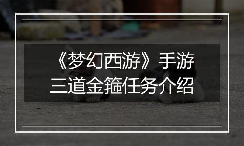 《梦幻西游》手游三道金箍任务介绍