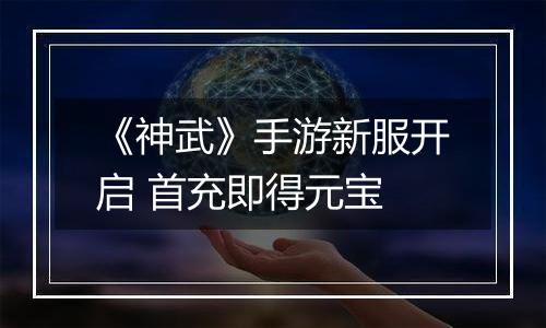 《神武》手游新服开启 首充即得元宝