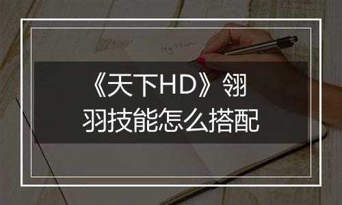 《天下HD》翎羽技能怎么搭配
