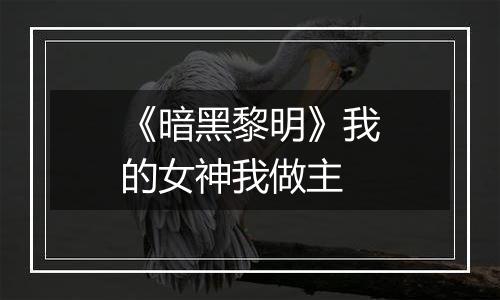 《暗黑黎明》我的女神我做主
