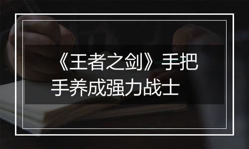 《王者之剑》手把手养成强力战士