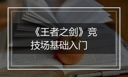 《王者之剑》竞技场基础入门