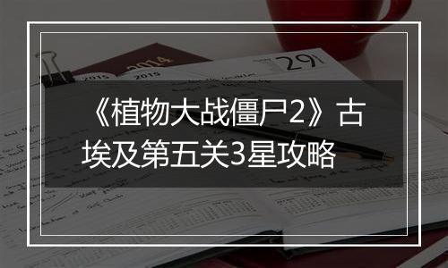 《植物大战僵尸2》古埃及第五关3星攻略