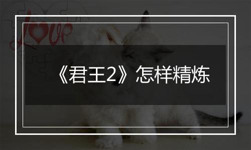 《君王2》怎样精炼