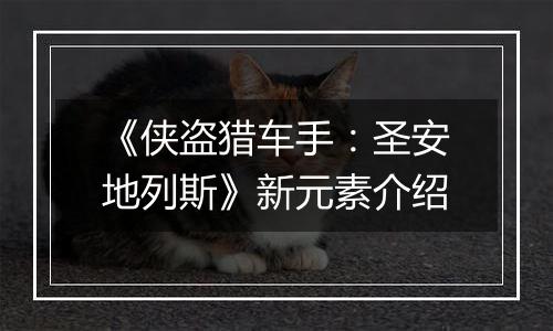《侠盗猎车手：圣安地列斯》新元素介绍