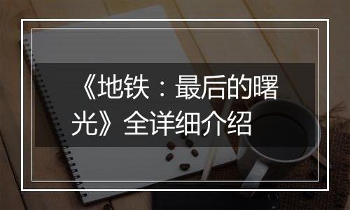 《地铁：最后的曙光》全详细介绍