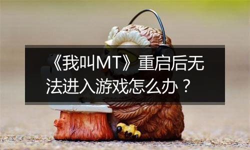 《我叫MT》重启后无法进入游戏怎么办？