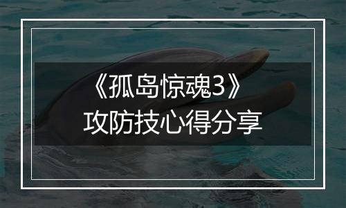 《孤岛惊魂3》攻防技心得分享