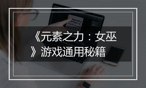 《元素之力：女巫》游戏通用秘籍