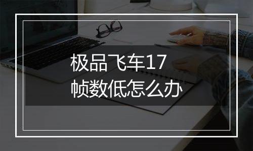 极品飞车17帧数低怎么办