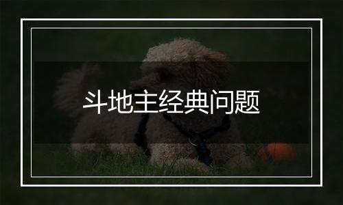 斗地主经典问题