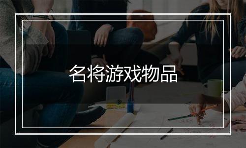 名将游戏物品