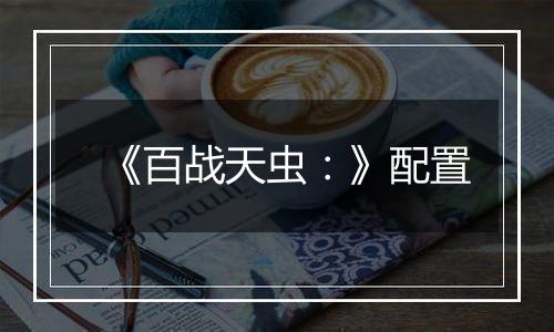 《百战天虫：》配置