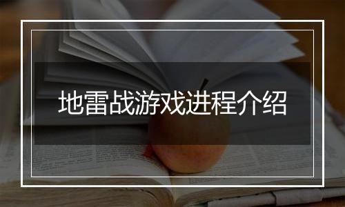 地雷战游戏进程介绍