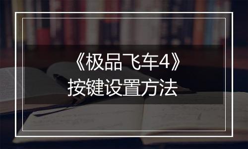 《极品飞车4》按键设置方法