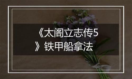 《太阁立志传5》铁甲船拿法