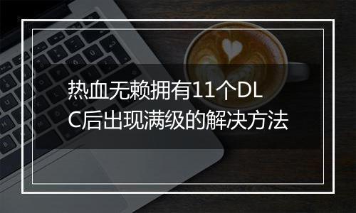 热血无赖拥有11个DLC后出现满级的解决方法